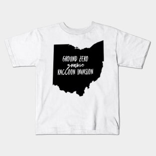 Funny Ground Zero Zombie Raccoon Ohio Invasion T-Shirt Tees Kids T-Shirt